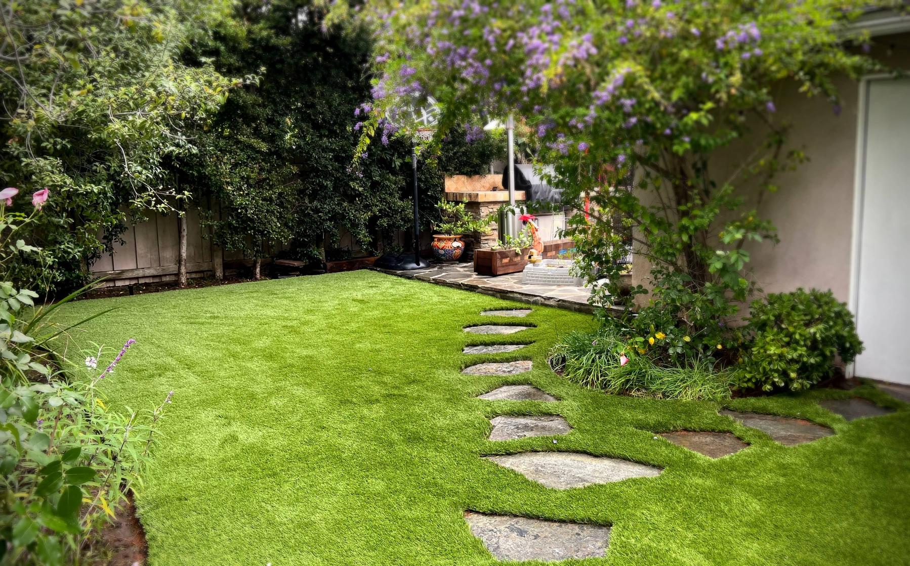 Create a Stunning Backyard Oasis with Artificial Green Lawn ...